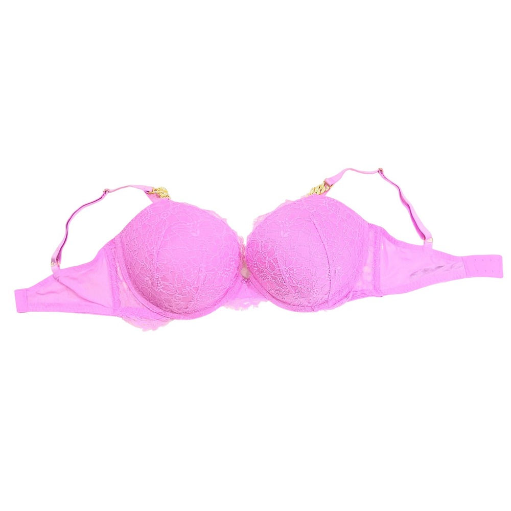 Victoria's Secret Very‎ Sexy Push-Up Bra 36DDD Purple Lace Crystal Chain